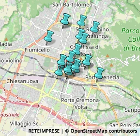 Mappa Vicolo del Capriccio, 25122 Brescia BS, Italia (1.1025)