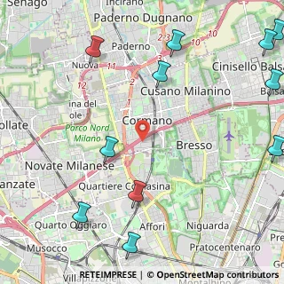 Mappa Via Giovanni Cimabue, 20032 Cormano MI, Italia (3.16364)