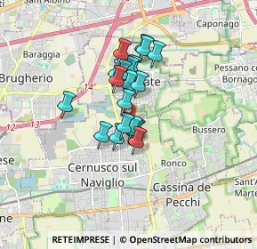 Mappa Via Al Cavarott, 20063 Cernusco sul Naviglio MI, Italia (1.125)