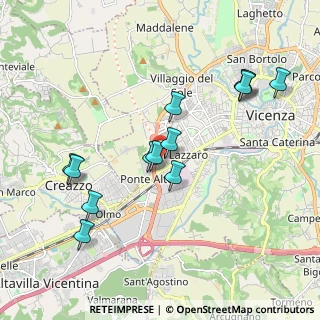 Mappa Via Alberto Franchetti, 36100 Vicenza VI, Italia (1.94385)