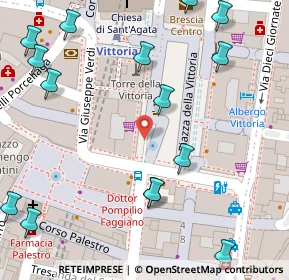 Mappa Piazza della Vittoria, 25122 Brescia BS, Italia (0.109)