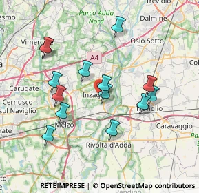 Mappa Via Guglielmo Marconi, 20065 Inzago MI, Italia (7.03071)