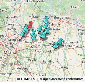 Mappa Via Guglielmo Marconi, 20065 Inzago MI, Italia (9.03625)