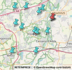 Mappa Via Guglielmo Marconi, 20065 Inzago MI, Italia (4.12429)