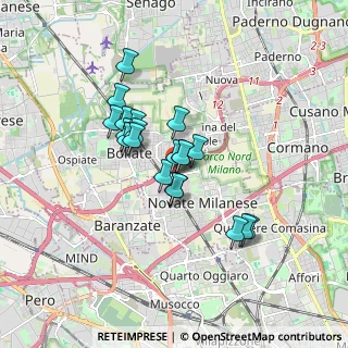 Mappa Via Stelvio, 20026 Novate Milanese MI, Italia (1.2735)
