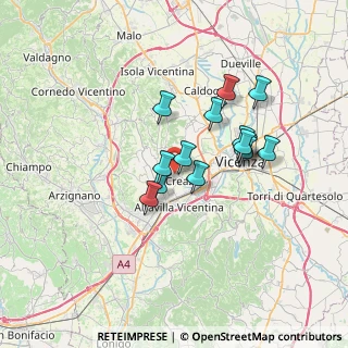 Mappa Via Pozzetto, 36051 Creazzo VI, Italia (5.45571)
