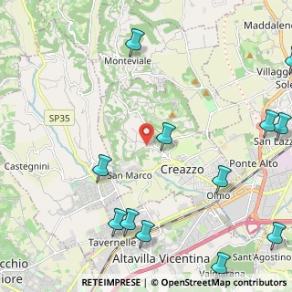 Mappa Via Pozzetto, 36051 Creazzo VI, Italia (3.115)