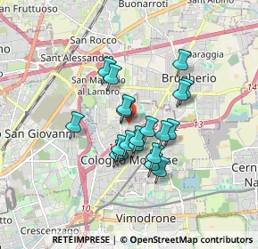 Mappa Viale Toscana, 20093 Cologno Monzese MI, Italia (1.271)