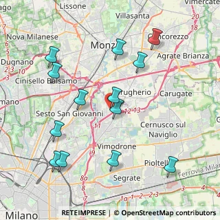 Mappa Viale Toscana, 20093 Cologno Monzese MI, Italia (4.38615)
