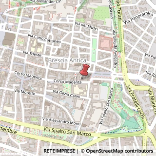 Mappa Corso Magenta, 49, 25121 Brescia, Brescia (Lombardia)