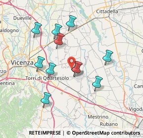 Mappa Via Torrone, 36043 Camisano vicentino VI, Italia (6.63273)