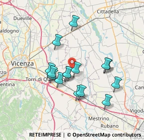 Mappa Via Torrone, 36043 Camisano vicentino VI, Italia (6.124)