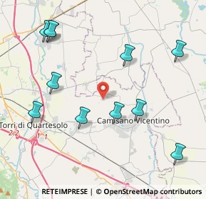 Mappa Via Giambattista Tiepolo, 36043 Camisano Vicentino VI, Italia (4.71364)