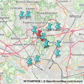 Mappa Via Alessandro Manzoni, 20091 Bresso MI, Italia (3.28692)