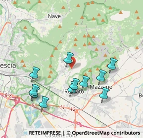 Mappa Via del Marmo, 25082 Botticino BS, Italia (3.89455)