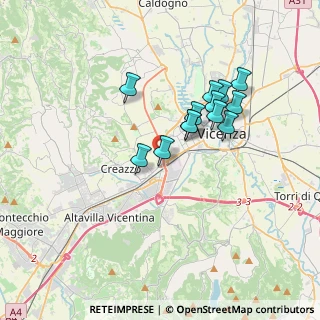 Mappa Via Vecchia Ferriera, 36100 Vicenza VI, Italia (2.91154)