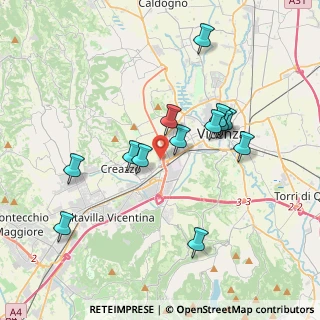 Mappa Via Vecchia Ferriera, 36100 Vicenza VI, Italia (3.53385)