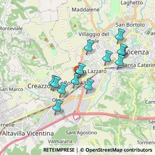 Mappa Via Vecchia Ferriera, 36100 Vicenza VI, Italia (1.69615)