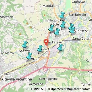 Mappa Via Vecchia Ferriera, 36100 Vicenza VI, Italia (1.82818)