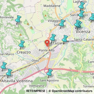 Mappa Via Vecchia Ferriera, 36100 Vicenza VI, Italia (3.15923)