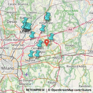 Mappa Via Giuseppe Verdi, 20060 Bussero MI, Italia (7.84067)