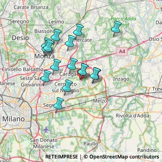 Mappa Via Giuseppe Verdi, 20060 Bussero MI, Italia (6.29625)