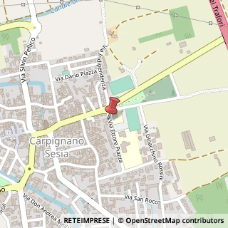 Mappa Via Ettore Piazza, 10, 28064 Carpignano Sesia, Novara (Piemonte)