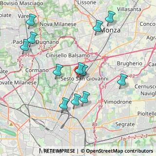 Mappa Via G. Rovani, 20099 Sesto San Giovanni MI, Italia (4.20917)