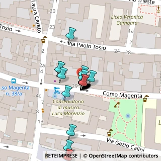 Mappa Piazza Arturo Benedetti Michelangeli, 25121 Brescia BS, Italia (0.01667)