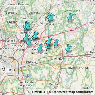 Mappa Via Cascina Rosa, 20060 Bussero MI, Italia (6.73467)