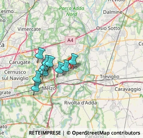 Mappa Via Filippo Meda, 20065 Inzago MI, Italia (5.78727)
