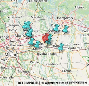 Mappa Via Filippo Meda, 20065 Inzago MI, Italia (9.90692)