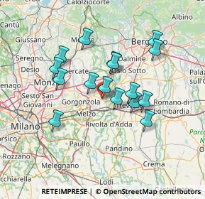 Mappa Via Filippo Meda, 20065 Inzago MI, Italia (11.985)