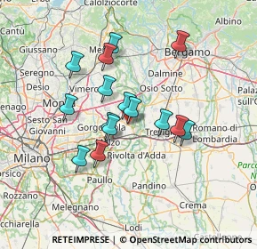 Mappa Via Filippo Meda, 20065 Inzago MI, Italia (11.456)