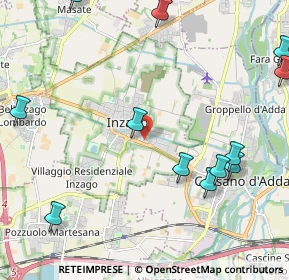 Mappa Via Filippo Meda, 20065 Inzago MI, Italia (2.77083)