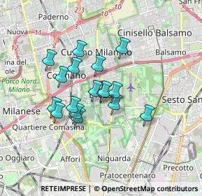 Mappa Via Volontari Italiani del Sangue, 20091 Bresso MI, Italia (1.30235)