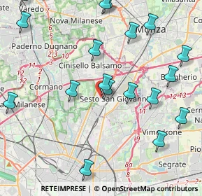 Mappa Via Rovani Giuseppe, 20099 Sesto San Giovanni MI, Italia (5.338)