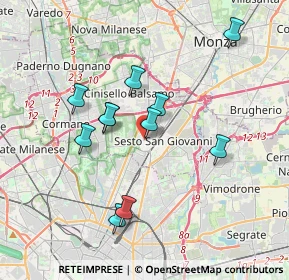 Mappa Via Rovani Giuseppe, 20099 Sesto San Giovanni MI, Italia (3.30091)