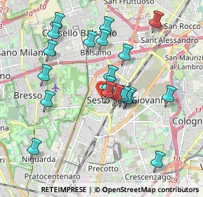 Mappa Via Rovani Giuseppe, 20099 Sesto San Giovanni MI, Italia (1.854)