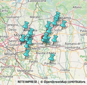 Mappa Viale Turati Filippo, 20065 Inzago MI, Italia (11.3675)