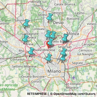 Mappa Via Bizzozzero, 20032 Cormano MI, Italia (5.95583)