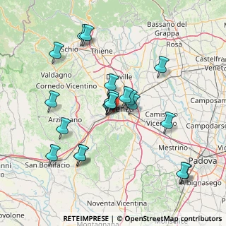 Mappa Via Dino Carta, 36100 Vicenza VI, Italia (14.4085)