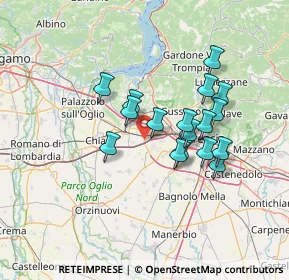 Mappa SP Concesio-Ospitaletto-Capriano KM 16 480, 25046 Cazzago San Martino BS (11.33118)