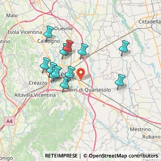 Mappa Strada Paradiso, 36100 Vicenza VI, Italia (6.65583)