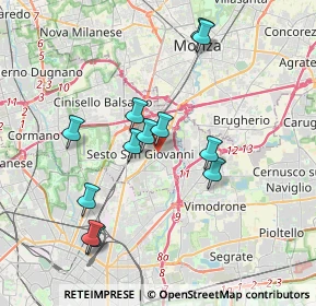 Mappa Via Concordia, 20099 Sesto San Giovanni MI, Italia (3.47917)