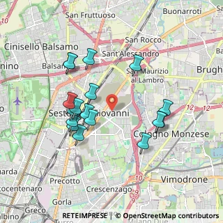 Mappa Via Concordia, 20099 Sesto San Giovanni MI, Italia (1.73647)