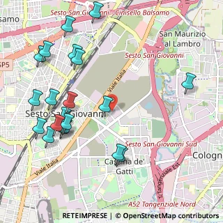 Mappa Via Concordia, 20099 Sesto San Giovanni MI, Italia (1.2375)