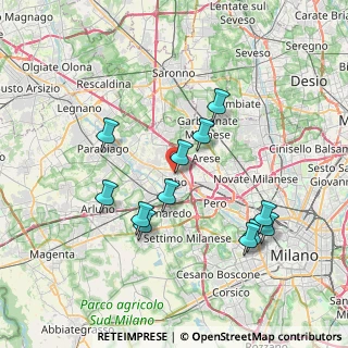 Mappa Via Santorre di Santarosa, 20017 Rho MI, Italia (7.21917)