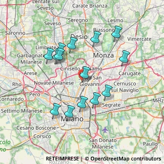 Mappa Via Clerici, 20099 Milano MI, Italia (7.12286)