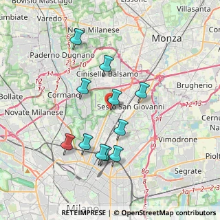 Mappa Via Clerici, 20099 Milano MI, Italia (3.44636)
